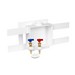 Harvey 38532 White Polystyrene Outlet Box With 1/4-Turn Brass PEX Ball Valve, 1/2 inch ASTM F1807 PEX