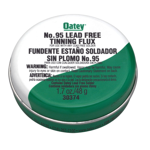 Oatey&reg; 100% Lead-Free #95 Tinning Flux, 1.7 oz, Gray; 12/Pack