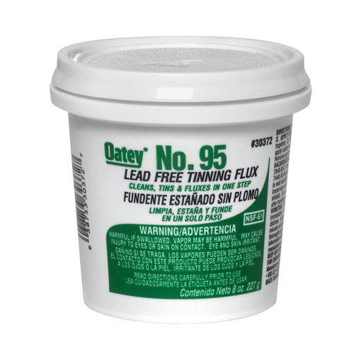 Oatey&reg; 100% Lead-Free #95 Tinning Flux, 8 oz, Gray; 24/Pack