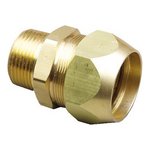 TracPipe&reg; AutoSnap&reg; Brass Straight Fitting, 3/4 inch, MPT