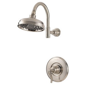 Pfister™ Ashfield R89-7YP Professional Grade 1 Lever Handle Shower Only Trim, 2.5 gpm, Brushed Nickel