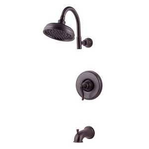 Pfister™ Ashfield R89-8YP Professional Grade 1 Lever Handle Tub & Shower Trim, 2.5 gpm, Tuscan Bronze