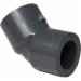 45 Deg SCH 80 PVC Elbow, 6 inch x 6 inch, Socket x Socket