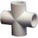 Charlotte SCH 40 PVC Cross, 1/2 inch x 1/2 inch x 1/2 inch x 1/2 inch, Socket x Socket x Socket x Socket