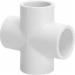 SCH 40 PVC Cross, 2 inch x 2 inch x 2 inch x 2 inch, Socket x Socket x Socket x Socket