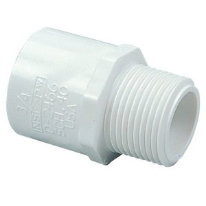 PVC Reducing Adapter, 1-1/2 inch x 2 inch, MIP x Slip