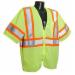 Radians SV22-3 Economy Class 3 100% Polyester Mesh Safety Vest with Two-Tone Trim, 2X, High Visibility Green