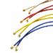 Yellow Jacket&reg; 11985 Rubber Tube 3 Pak Original Charging Hose, 1/4 inch Straight Connector x 1/4 inch 45 Deg Elbow x 5 ft., Red/Yellow/Blue