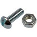 Stove Bolt with Nut, 1/4 inch x 3/4 inch, Zinc Plated
