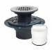 SawHorse 821-T2P Shower Pan Drain With DoubleDuty&trade; Test Plug, 2 inch PVC SCH40 Hub