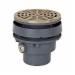 SawHorse 832-35D Finish Line&trade; Ductile Iron On-Grade Adjustable Floor Drain With Round Ring And Strainer, 3 inch No-Hub; 1/Case
