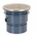 SawHorse 852-4PBR 852 PVC Adjustable Cleanout With Round Polished Brass Ring And Cover, 4 inch Hub