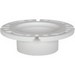 TKO&trade; 886-4P Open One-Piece Flush to Floor PVC Closet Flange, 4 inch, Hub