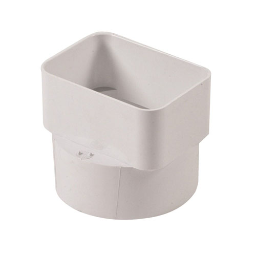 Downspout Adapter, 3 inch x 4 inch x 4 inch, Downspout x Solvent Sewer Hub