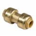 Reliance Worldwide U004 SharkBite&reg; Cash ACME DZR Brass Straight Coupling, 1/4 inch SB x 1/4 inch SB Pipe