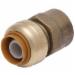 SharkBite&reg; U110 DZR Brass Reducing Adapter, 1/4 inch x 1/2 inch, Push-Fit x MNPT