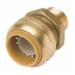 SharkBite&reg; U138 DZR Brass Bullnose Reducing Tube Connector, 3/4 inch x 1/2 inch, Tube x MNPT