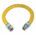 BrassCraft&reg; CSSB21 Stainless Steel Gas Connector, 3/4 inch FIP x 3/4 inch MIP x 18 inch Length, Polymer Blend Coated