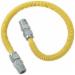 BrassCraft&reg; CSSD44 304L Stainless Steel Gas Connector With Fittings, 1/2 inch MIP x 1/2 inch MIP x 18 inch Length, Polymer Blend Coated