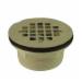 No Caulk PVC Shower Drain, 2 inch, Stainless Steel