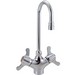 DELTA&reg; 25C3847 TECK&reg; Single Shank Mixing Faucet, 1.5 gpm, 14 in H Spout, 2 Handles, 1 Faucet Holes, Chrome Plated, Import, Commercial