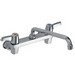 DELTA&reg; 28C4443 Sink Faucet, 1.5 gpm, 8 in Center, Chrome Plated, 2 Handles, Wall Mount, Import