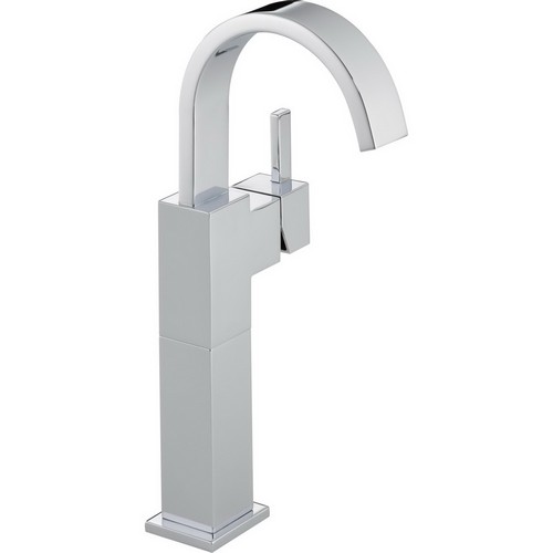 DELTA&reg; 753LF Vero&reg; Vessel Lavatory Faucet, 1.2 gpm, 9-9/32 in H Spout, Chrome Plated, 1 Handles, Import, Commercial
