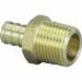 Brass PEX Insert Adapter, 1 inch x 3/4 inch, PEX Barb x MIP