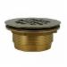 No Caulk Brass Shower Stall Drain With Wrench, 2 inch, Stainless Steel
