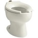Kohler K-4350 Wellcomme™ 10 inch or 12 inch Rough-In Vitreous China Elongated Front Toilet Bowl with Top Spud, 1.6 gpf, Biscuit