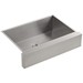 Kohler Vault&trade; K-3936 Single-Bowl 18 Guage Stainless Steel Undermount Kitchen Sink, 29-1/2 inch x 21-1/4 inch, Brushed