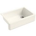 Kohler Whitehaven&reg; K-5827 Single-Bowl Cast Iron Undermount Sink With Tall Apron, 32-11/16 inch x 21-9/16 inch, White