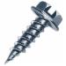 Zip-In&reg; HW8X2ZX Bright Zinc Plated Steel Hex Slotted Self-Piercing Screw, #8 x 2 inch