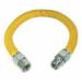 Mueller&reg; G012YE Stainless Steel Gas Connector, 1/2 inch MIP x 1/2 inch FIP x 36 inch Length, Yellow Epoxy Coated