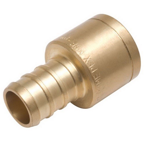 Brass PEX Adapter, 1 inch x 1 inch, PEX Barb x Male Sweat; 25/Carton
