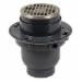 Oatey&reg; TP312N Commercial PVC Flanged Drain With 5 inch Round Strainer With Ring, 3 inch, Solvent Weld Hub, Nickel Bronze