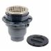 Oatey&reg; TP314N Commercial PVC Flanged Drain With 6 inch Round Strainer With Ring, 3 inch, Solvent Weld Hub, Nickel Bronze