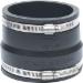 Fernco&reg; 1051 PVC Flexible Coupling, 4 inch x 4 inch, Asbestos Cement/Ductile Iron x Cast Iron/Plastic