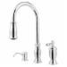 Price Pfister&trade; Hanover&trade; GT526-TM 1-Handle Lead-Free Professional Grade Deck-Mount Pull-Down Kitchen Faucet, 1.75 gpm, Polished Chrome
