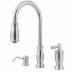 Price Pfister&trade; Hanover&trade; GT526-TM 1-Handle Lead-Free Professional Grade Deck-Mount Pull-Down Kitchen Faucet, 1.75 gpm, Stainless Steel