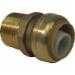 SharkBite&reg; U140 Chrome Plated Forged Brass Straight Connector, 1 inch x 1 inch, MNPT x MNPT