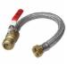 SharkBit&reg; Stainless Steel Flexible Water Heater Connector with Ball Valve, 3/4 inch x 3/4 inch, FIP x FIP