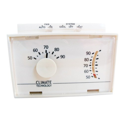 Supco&reg; CTC&reg; 43004 Horizontal Mechanical Thermostat, 50 to 90 Deg F, 24VAC, 1H/1C