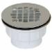 Sioux Chief 825 Receptor Base PVC Shower Module Drain, 2 inch, Solvent Weld, Polished Stainless Steel