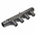 Uponor 4 Outlet Branch Manifold, 3/4 inch Supply x 1/2 inch Loop, Pex