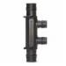 Uponor 2 Outlet Flow-Through Manifold, 3/4 inch Supply x 1/2 inch Loop, Pex