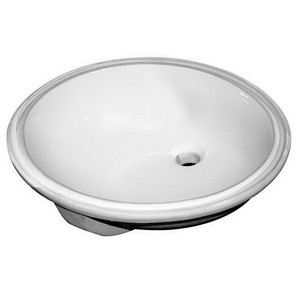 Sloan® SS-3001 Undermount No-Rimming Vitreous China Oval Lavatory Sink, 19-1/2 inch L x 16-1/2 inch W, White