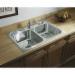 Sterling 11401 Southhaven&reg; Stainless Steel Self-Rimming Ledge Back 2-Basin Kitchen Sink, 33 inch L x 22 inch W, 4-Hole, Satin Deck