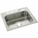 Sterling 11404 Southhaven&reg; Stainless Steel Self-Rimming Ledge Back 1-Basin Kitchen Sink, 25 inch L x 22 inch W, 4-Hole, Satin Deck