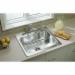 Sterling 11404 Southhaven&reg; Stainless Steel Self-Rimming Ledge Back 1-Basin Kitchen Sink, 25 inch L x 22 inch W, 4-Hole, Satin Deck